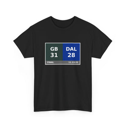 GB vs DAL Scoreboard Tee 11.13.22