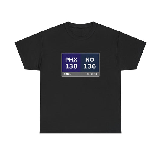 PHX vs NO Scoreboard Tee 03.16.19