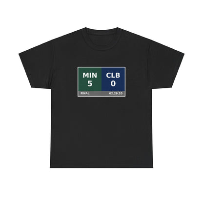 MIN vs CLB Scoreboard Tee 02.29.20