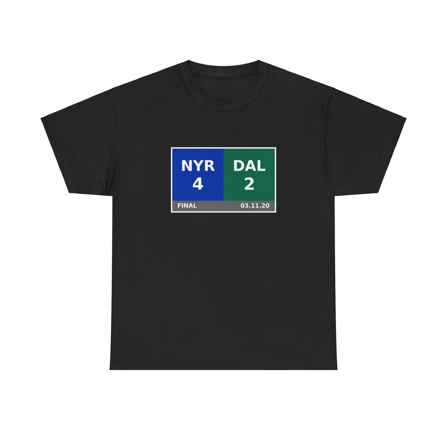 NYR vs DAL Scoreboard Tee 03.11.20