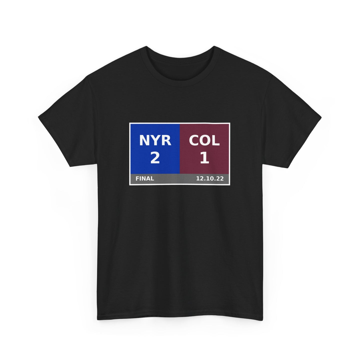 NYR vs COL Scoreboard Tee 12.10.22