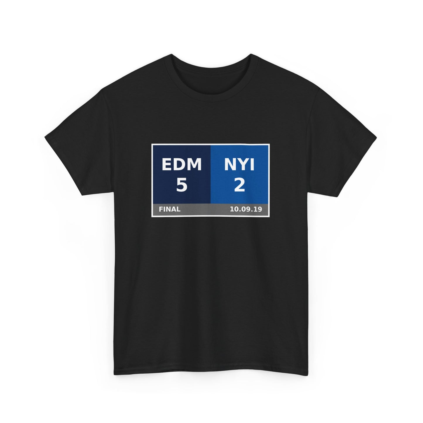 EDM vs NYI Scoreboard Tee 10.09.19