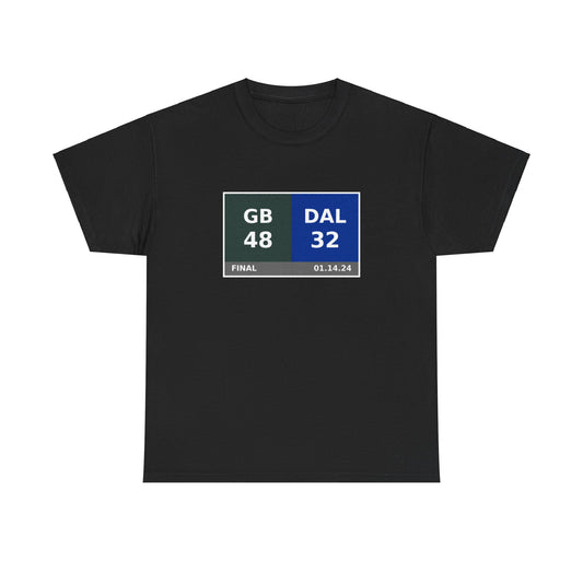 GB vs DAL Scoreboard Tee 01.14.24