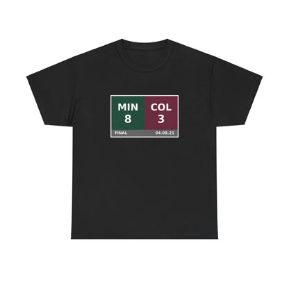 MIN vs COL Scoreboard Tee 04.08.21