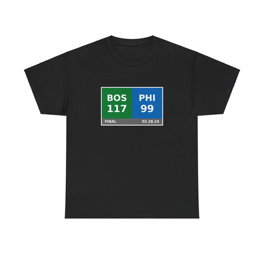 BOS vs PHI Scoreboard Tee 02.28.24