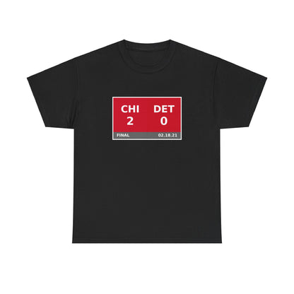 CHI vs DET Scoreboard Tee 02.18.21