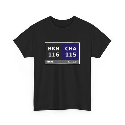 BKN vs CHA Scoreboard Tee 11.19.24