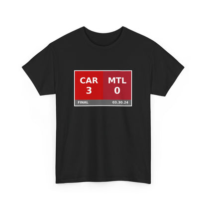 CAR vs MTL Scoreboard Tee 03.30.24