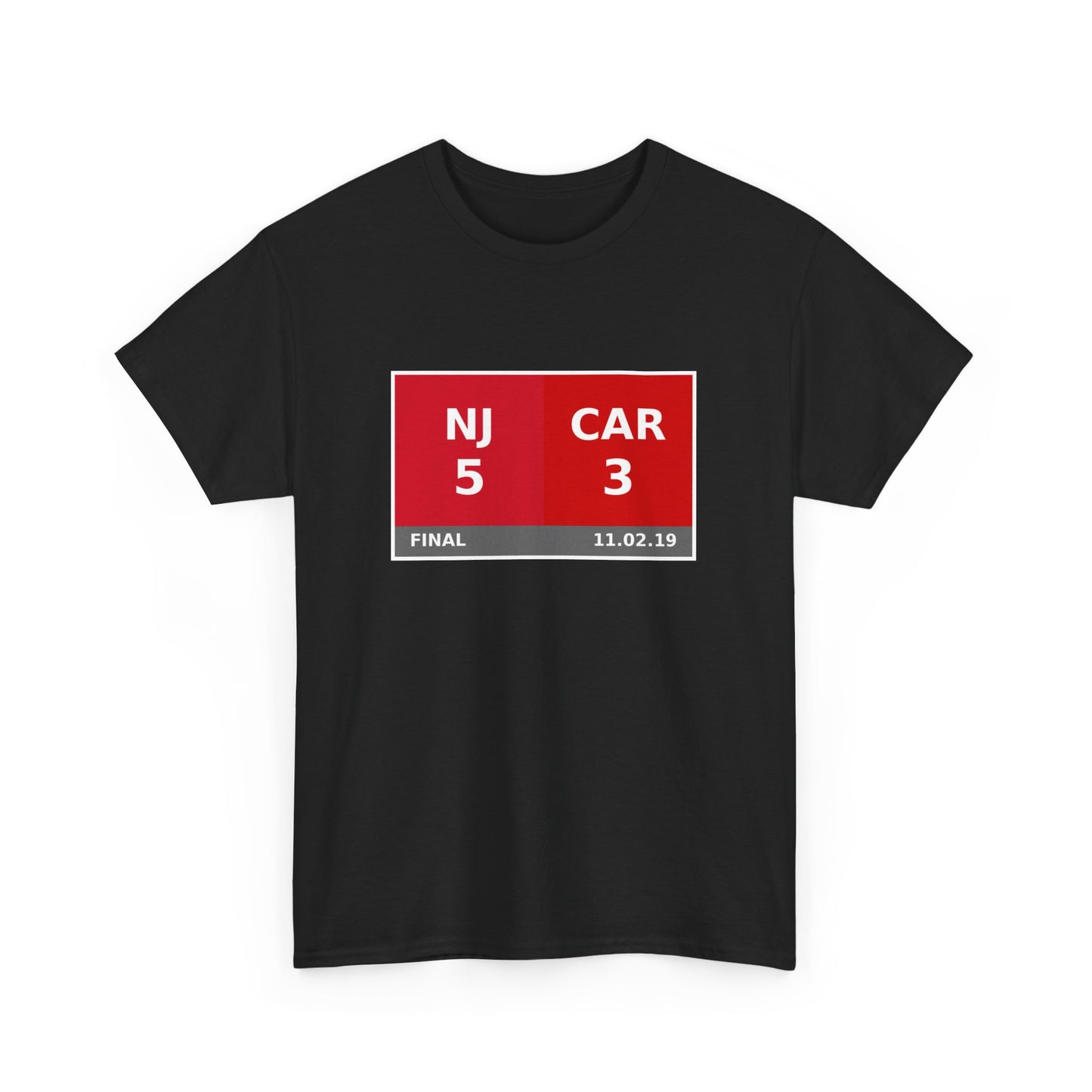 NJ vs CAR Scoreboard Tee 11.02.19