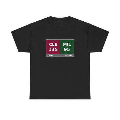 CLE vs MIL Scoreboard Tee 01.18.24