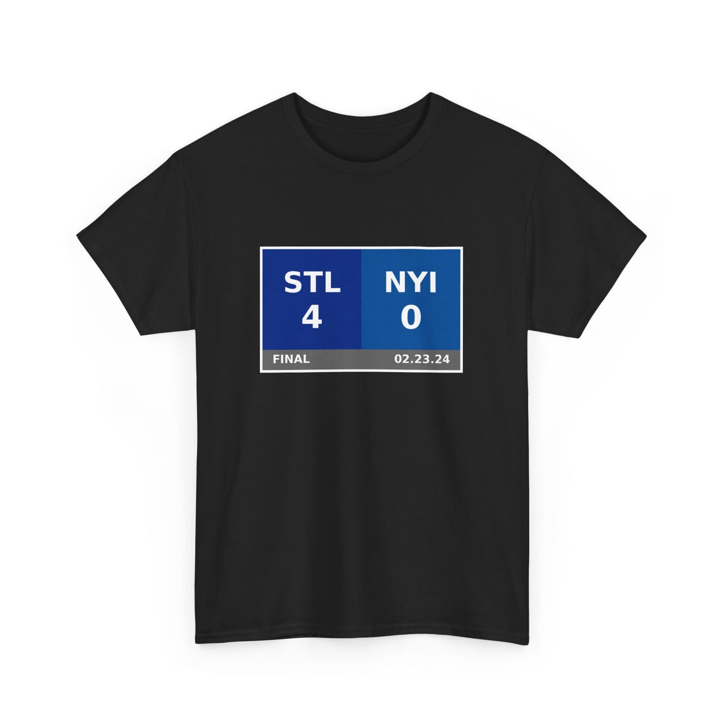 STL vs NYI Scoreboard Tee 02.23.24