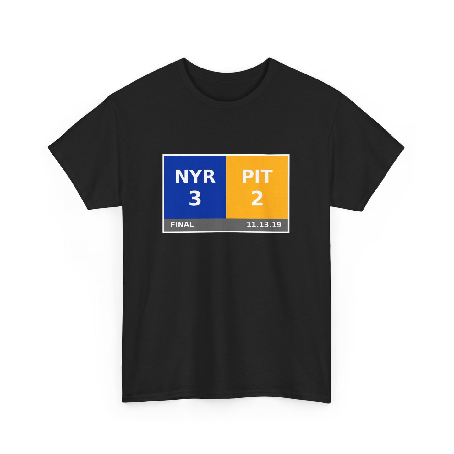 NYR vs PIT Scoreboard Tee 11.13.19