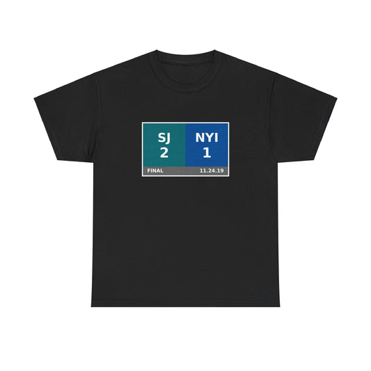 SJ vs NYI Scoreboard Tee 11.24.19