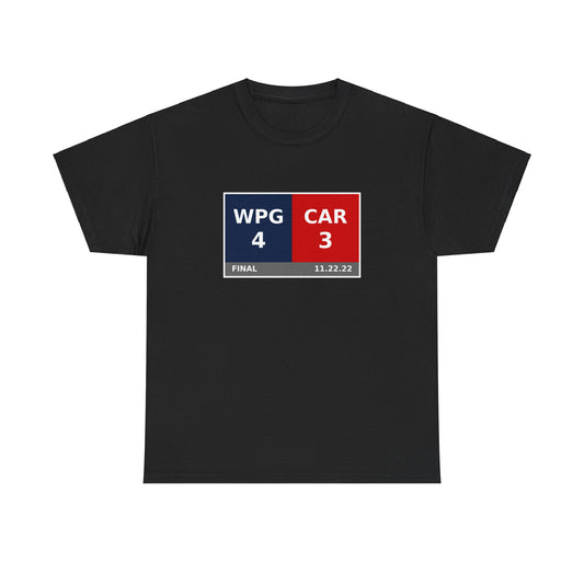 WPG vs CAR Scoreboard Tee 11.22.22