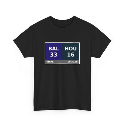 BAL vs HOU Scoreboard Tee 09.20.20