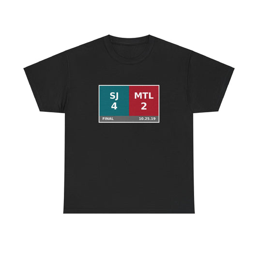 SJ vs MTL Scoreboard Tee 10.25.19