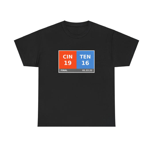 CIN vs TEN Scoreboard Tee 01.22.22