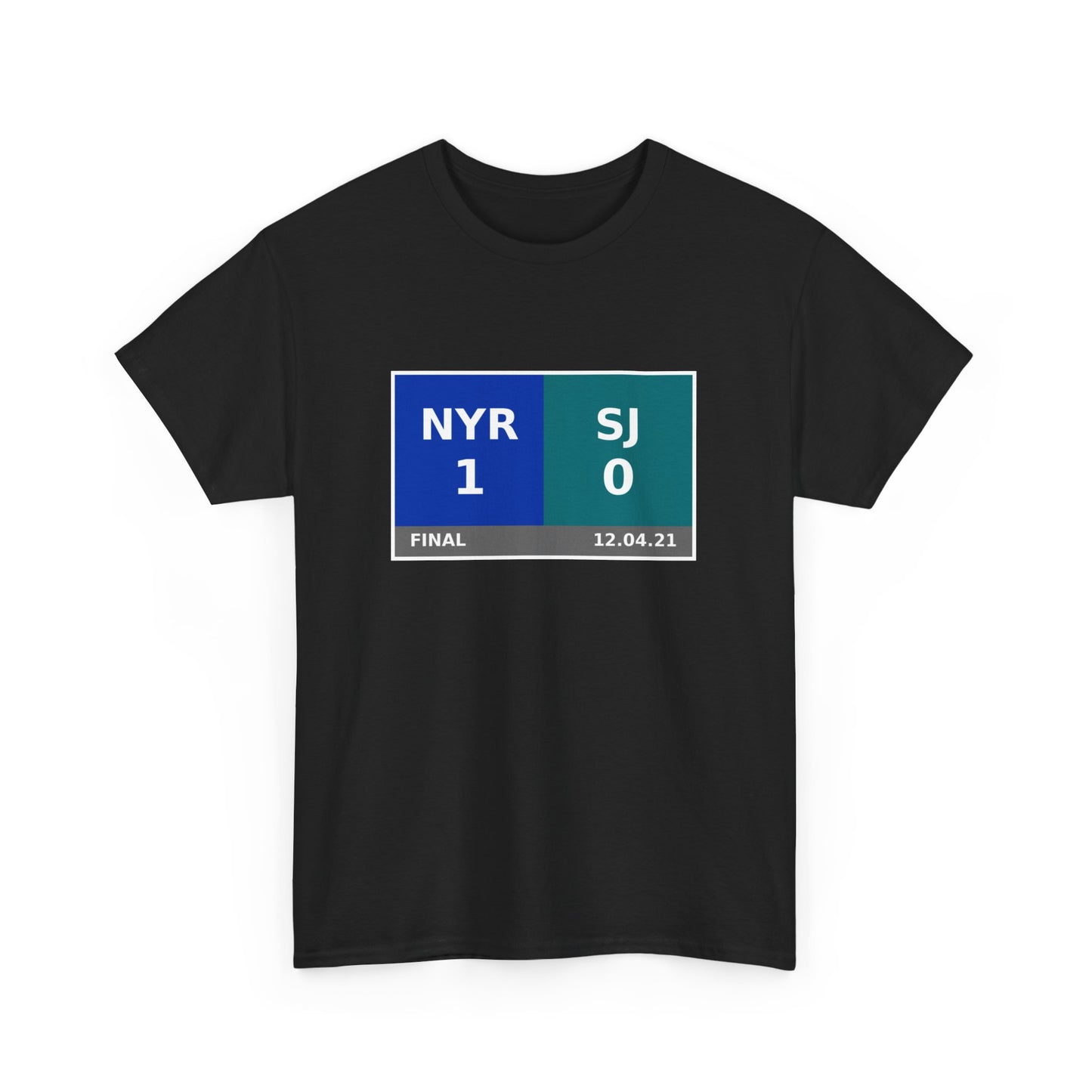 NYR vs SJ Scoreboard Tee 12.04.21