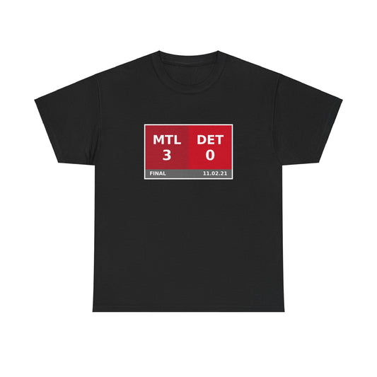 MTL vs DET Scoreboard Tee 11.02.21