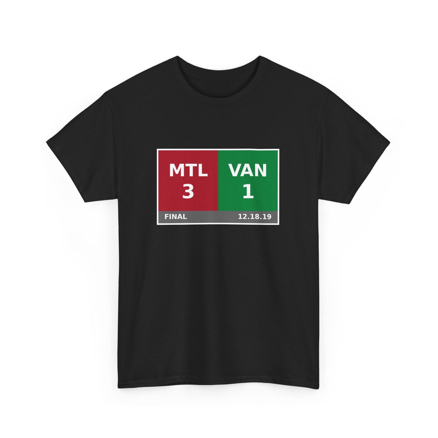 MTL vs VAN Scoreboard Tee 12.18.19