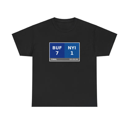 BUF vs NYI Scoreboard Tee 12.23.24