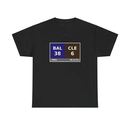 BAL vs CLE Scoreboard Tee 09.13.20