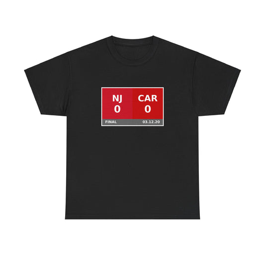 NJ vs CAR Scoreboard Tee 03.12.20