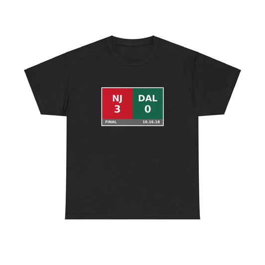 NJ vs DAL Scoreboard Tee 10.16.18