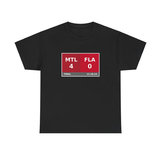 MTL vs FLA Scoreboard Tee 12.28.24