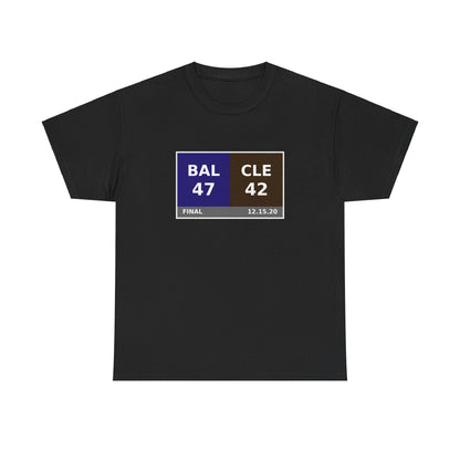 BAL vs CLE Scoreboard Tee 12.15.20