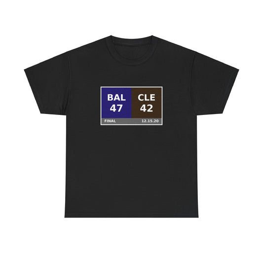 BAL vs CLE Scoreboard Tee 12.15.20