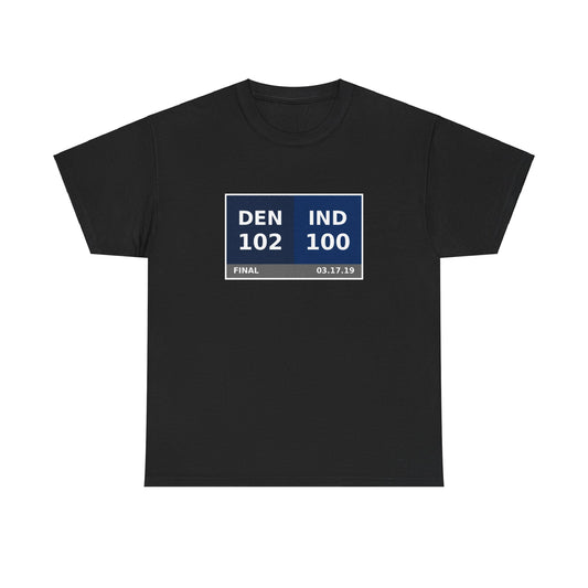 DEN vs IND Scoreboard Tee 03.17.19