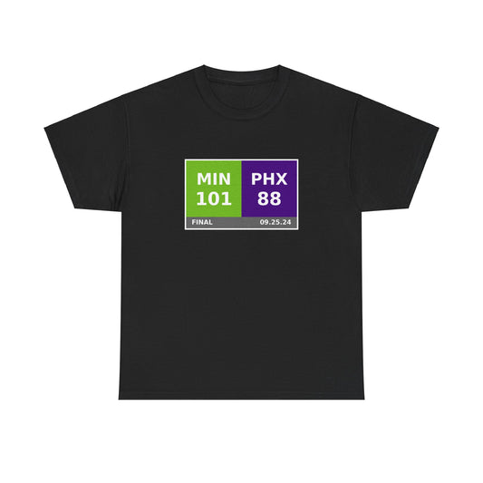 MIN vs PHX Scoreboard Tee 09.25.24