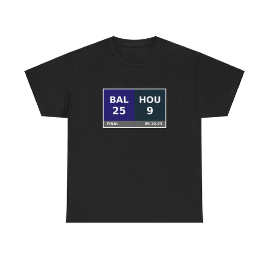 BAL vs HOU Scoreboard Tee 09.10.23