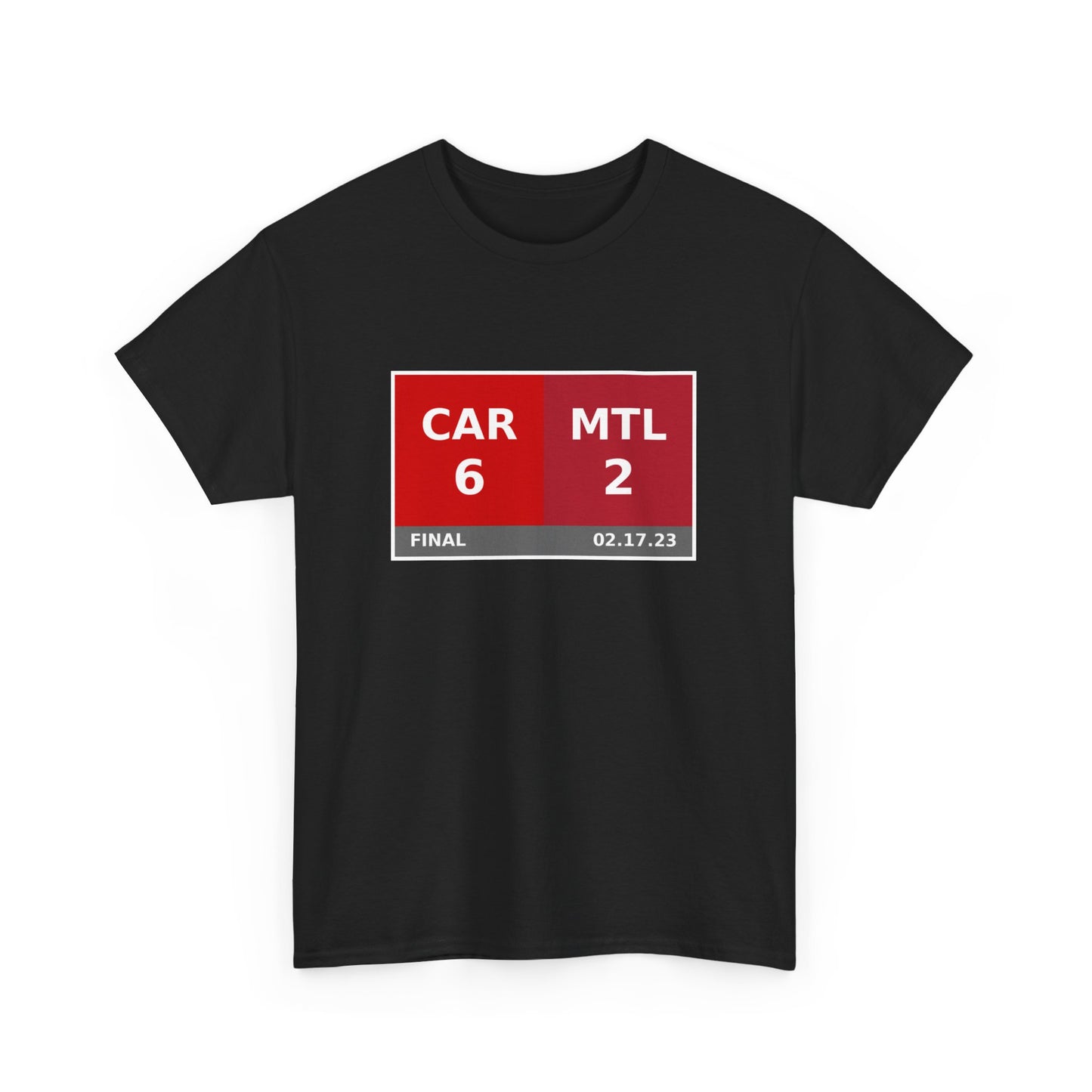 CAR vs MTL Scoreboard Tee 02.17.23