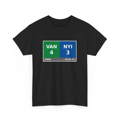 VAN vs NYI Scoreboard Tee 03.04.22