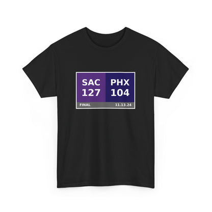 SAC vs PHX Scoreboard Tee 11.13.24