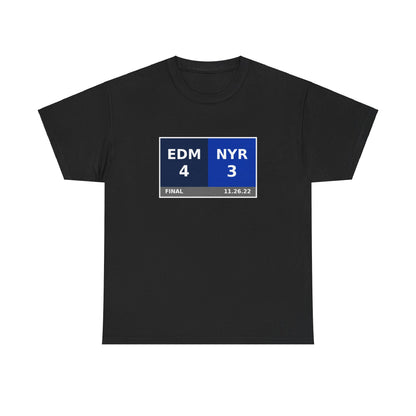 EDM vs NYR Scoreboard Tee 11.26.22