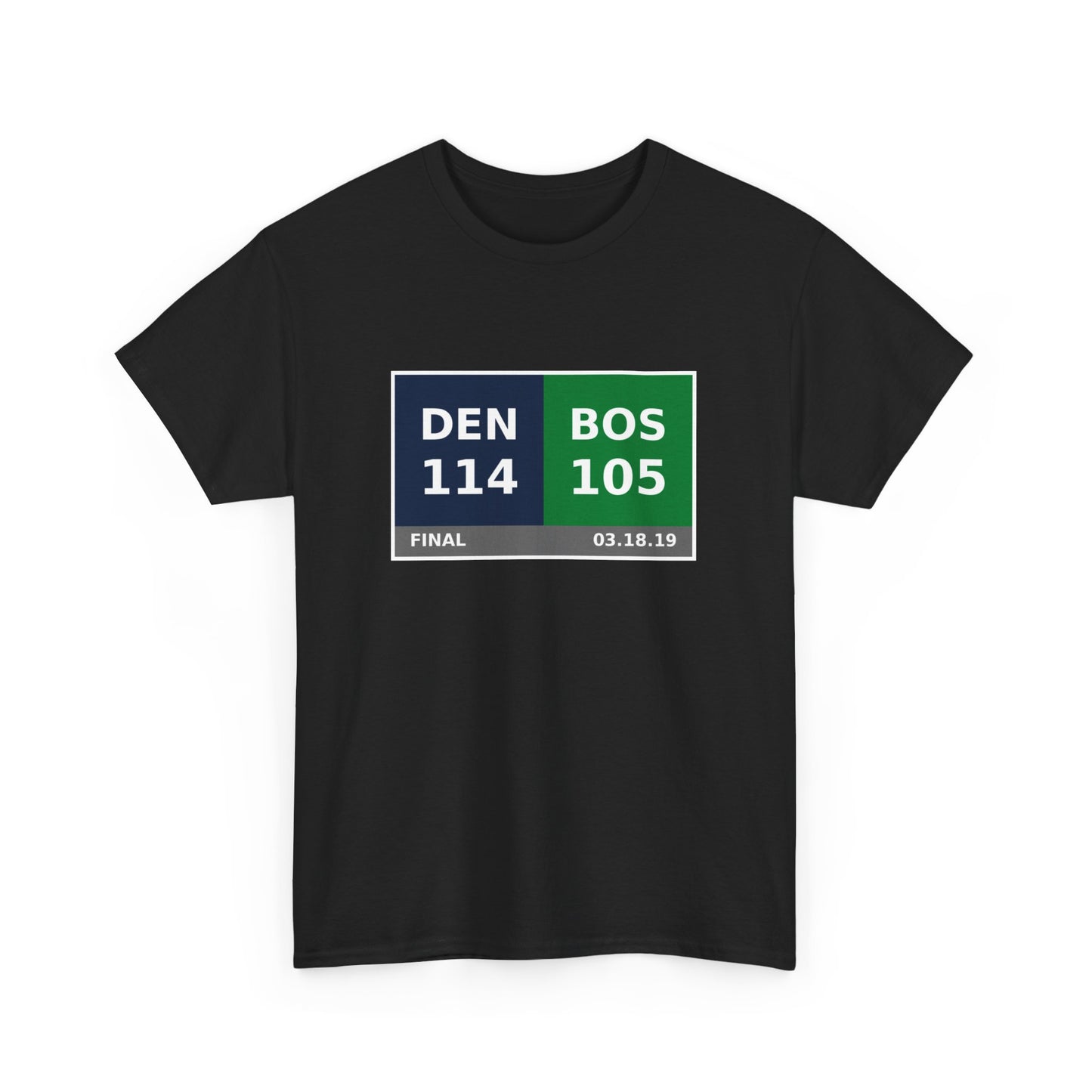 DEN vs BOS Scoreboard Tee 03.18.19