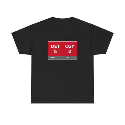 DET vs CGY Scoreboard Tee 02.17.23