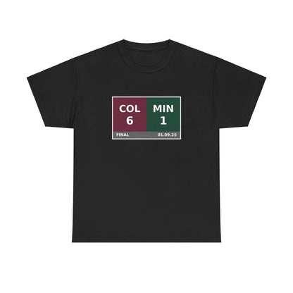 COL vs MIN Scoreboard Tee 01.09.25