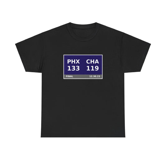 PHX vs CHA Scoreboard Tee 12.30.23