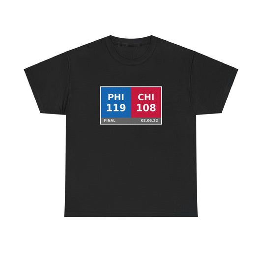 PHI vs CHI Scoreboard Tee 02.06.22