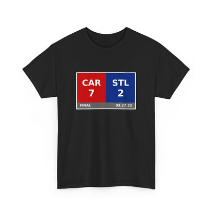 CAR vs STL Scoreboard Tee 03.27.22