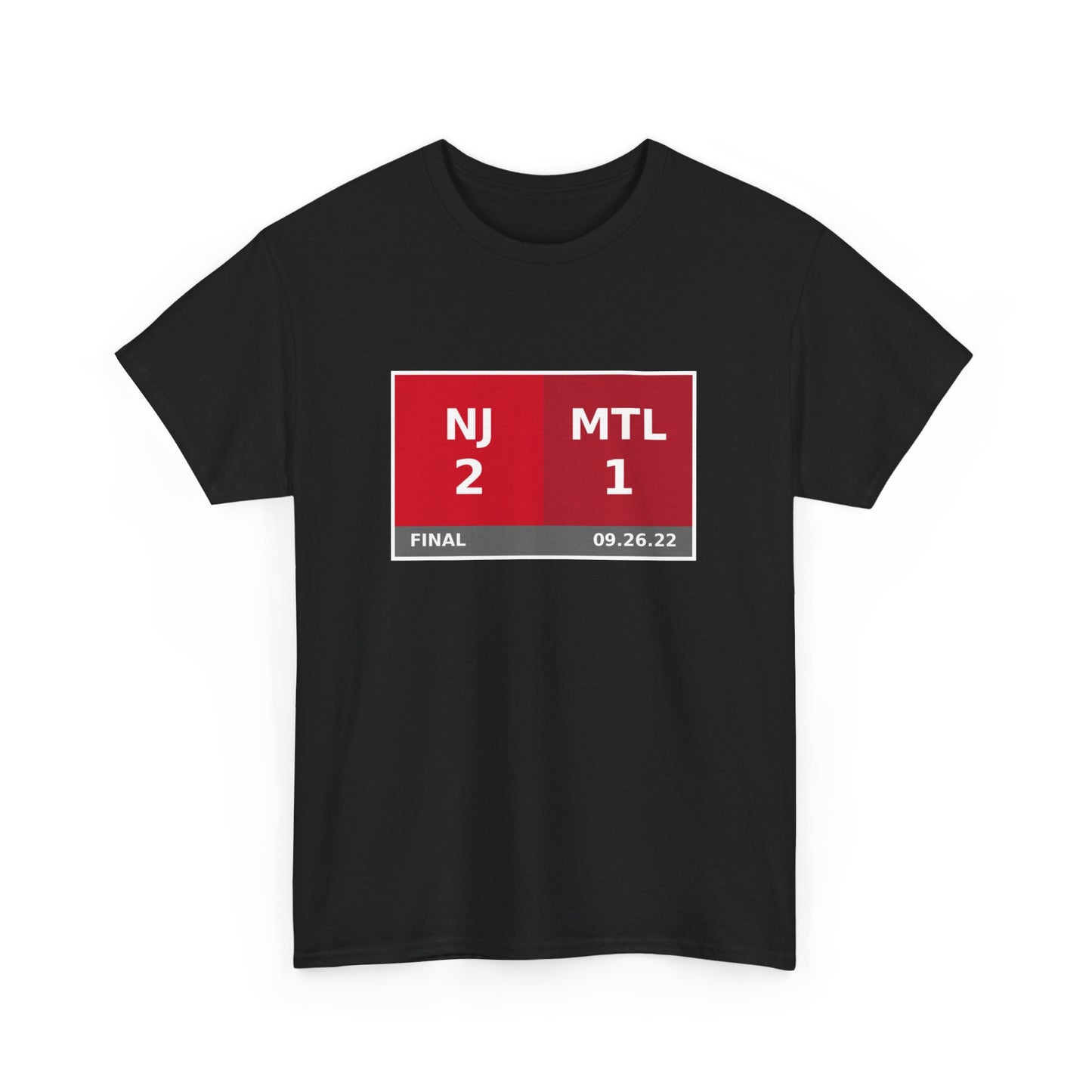 NJ vs MTL Scoreboard Tee 09.26.22