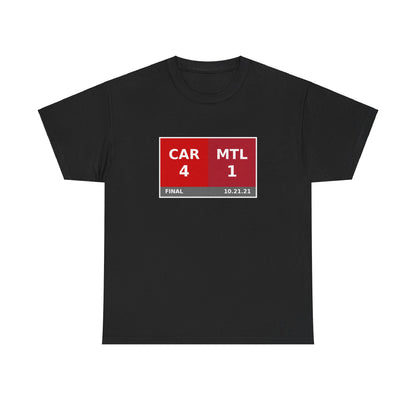 CAR vs MTL Scoreboard Tee 10.21.21