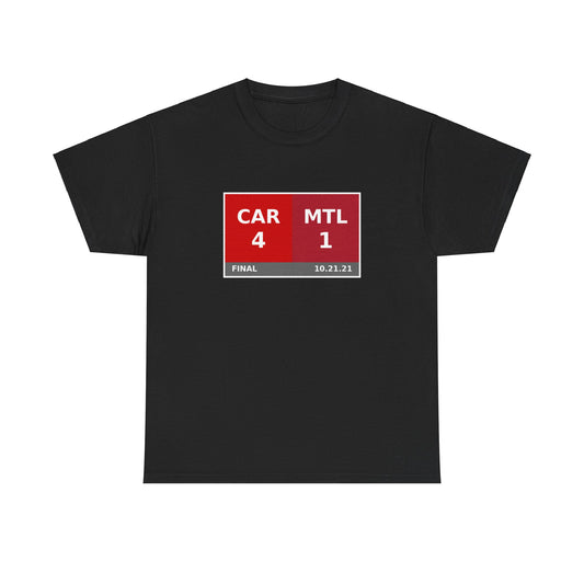 CAR vs MTL Scoreboard Tee 10.21.21