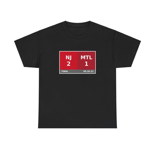 NJ vs MTL Scoreboard Tee 09.26.22