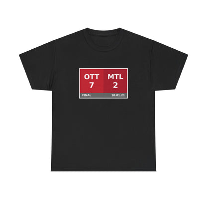 OTT vs MTL Scoreboard Tee 10.01.21