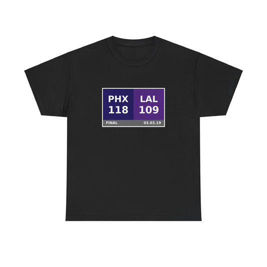 PHX vs LAL Scoreboard Tee 03.03.19